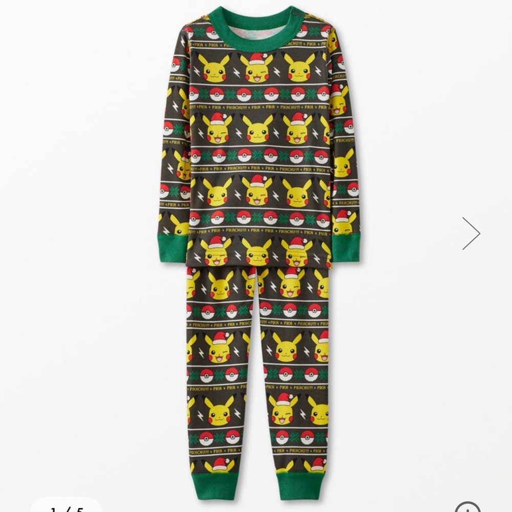 Pokรฉmon Holiday Long John Pajama Set - color pikachu fair isle